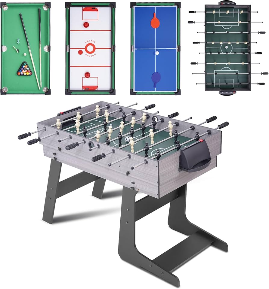 【訳あり】4in1MULTI　GAME　TABLE 4in1 Games Table | Pool, Air Hockey & Tennis | Net World Sports